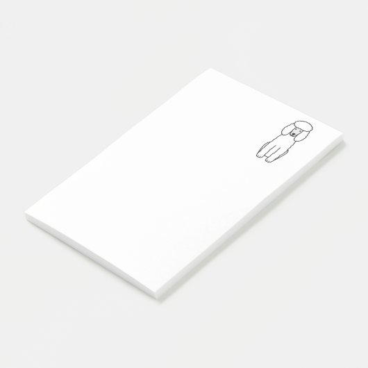 Post-it® Bande dessinée de chien de caniche (Incliné)