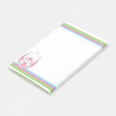 Post-it® Bande dessinée de lapin de bébé (Incliné)