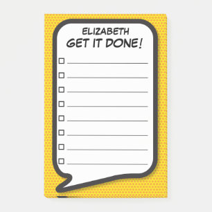 Post-it® Bande dessinée de liste de tâches personnalisée À