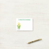 Post-it® Bande dessinée de maïs kawaii dansante mignonne (Sur un bureau)