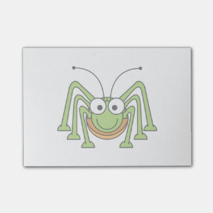 Post-it® Bande dessinée de sauterelle observée par insect