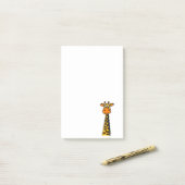 Post-it® Bande dessinée drôle de girafe (Sur un bureau)
