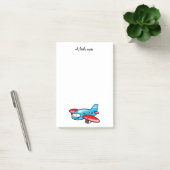 Post-it® bande dessinée mignonne d'avion (Bureau)