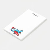 Post-it® bande dessinée mignonne d'avion (Incliné)