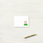 Post-it® Bande dessinée mignonne de chiot (Sur un bureau)