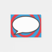 Post-it® Bande dessinée moderne élégant Discours Bubble (Devant)