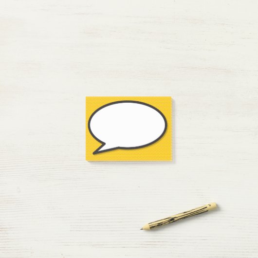 Post-it® Bande dessinée Pop Art Discours bulle (Sur un bureau)