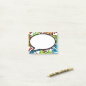 Post-it® Bande dessinée Pop Art Discours bulle (Sur un bureau)