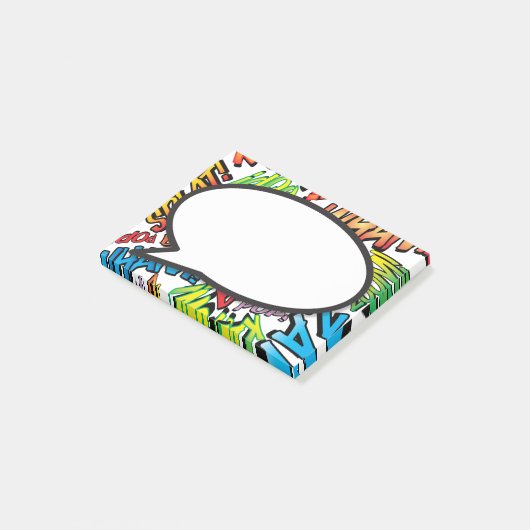 Post-it® Bande dessinée Pop Art Discours bulle (Incliné)