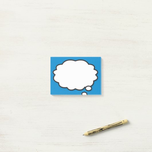 Post-it® Bande dessinée Pop Art Think Bubble (Sur un bureau)