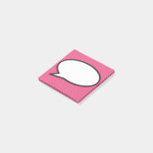 Post-it® Bande dessinée rose amusant Livre Discours Bulle M (Incliné)