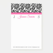 Post-it® Bande rose noire Damask (Devant)