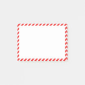 Post-it® Bande rouge et blanche mignonne (Devant)