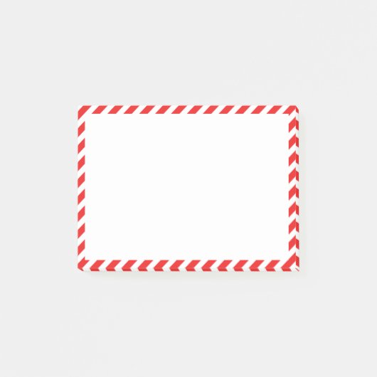 Post-it® Bande rouge et blanche mignonne (Devant)