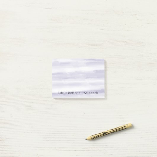 Post-it® Bandes blanches de lavande violette (Sur un bureau)