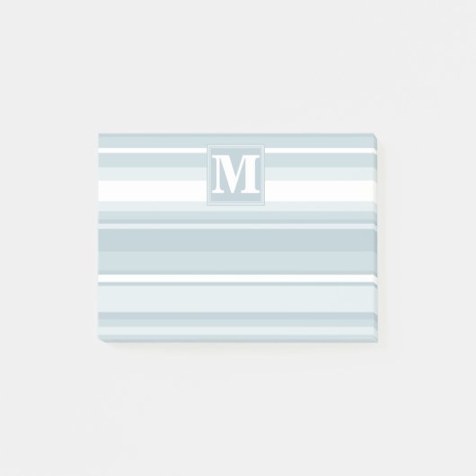 Post-it® Bandes bleu glace monogramme (Devant)