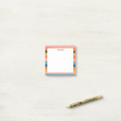 Post-it® Bandes colorées CUSTOM Chic Monogramme Personnalis (Sur un bureau)