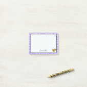 Post-it® Bandes d'aquarelle violet chic (Sur un bureau)