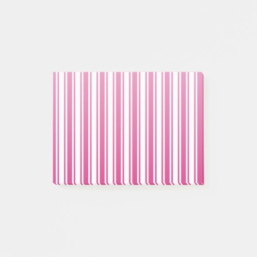 Post-it® Bandes de bonbons cerises et blanches (Devant)