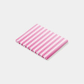 Post-it® Bandes de bonbons cerises et blanches (Incliné)