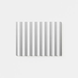 Post-it® Bandes de bonbons grises et blanches au charbon