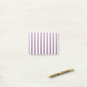 Post-it® Bandes de bonbons mauves et blanches (Sur un bureau)