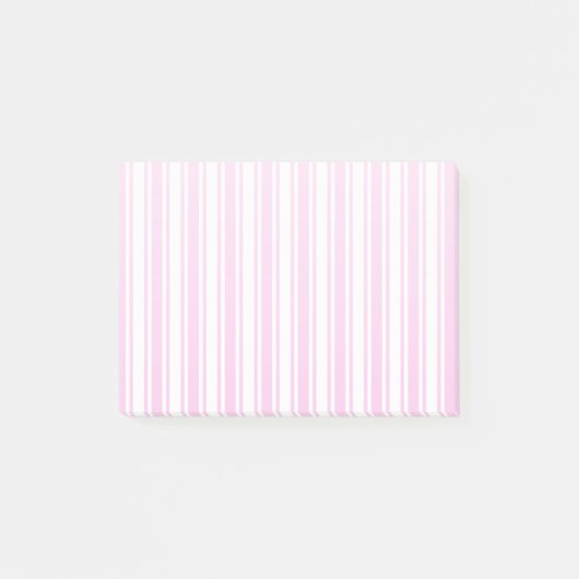 Post-it® Bandes de bonbons rose clair et blanc (Devant)