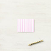 Post-it® Bandes de bonbons rose clair et blanc (Sur un bureau)