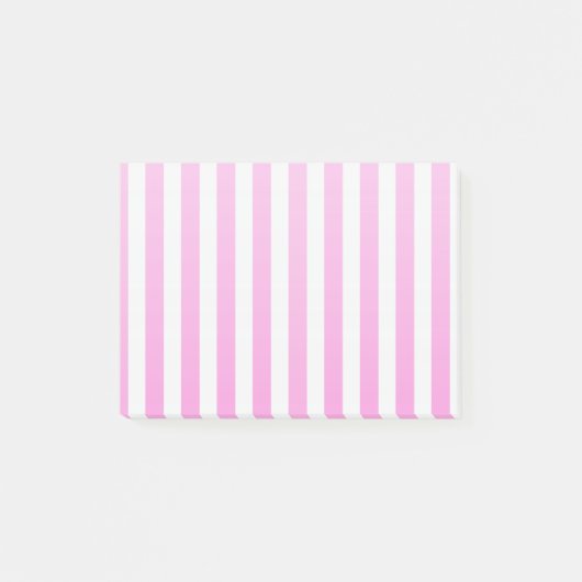 Post-it® Bandes de bonbons roses et blanches (Devant)