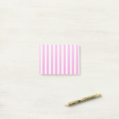 Post-it® Bandes de bonbons roses et blanches (Sur un bureau)