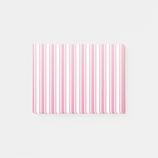 Post-it® Bandes de bonbons roses et blanches (Devant)