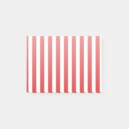 Post-it® Bandes de bonbons rouges et blancs (Devant)