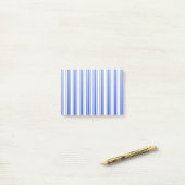 Post-it® Bandes de bonbons royales bleues et blanches (Sur un bureau)