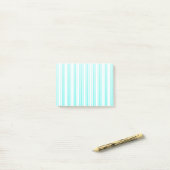 Post-it® Bandes de bonbons turquoise et blanche (Sur un bureau)