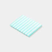 Post-it® Bandes de bonbons turquoise et blanche (Incliné)