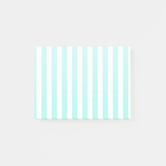 Post-it® Bandes de bonbons turquoise et blanche (Devant)