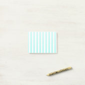 Post-it® Bandes de bonbons turquoise et blanche (Sur un bureau)