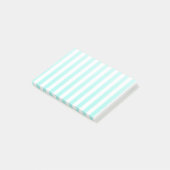 Post-it® Bandes de bonbons turquoise et blanche (Incliné)