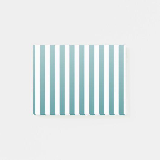 Post-it® Bandes de bonbons turquoises et blanches (Devant)