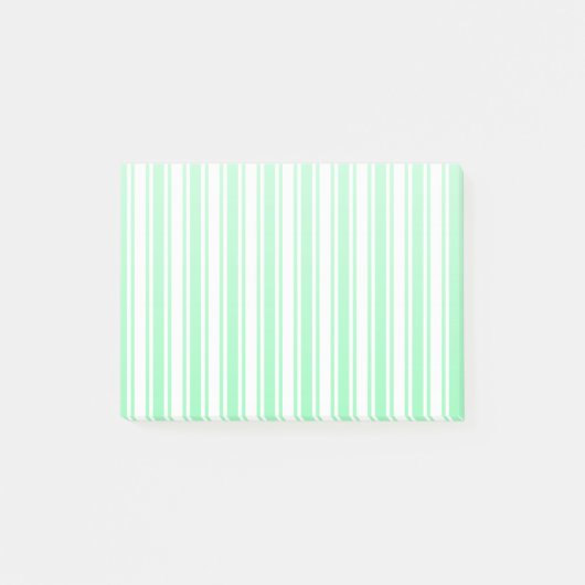Post-it® Bandes de bonbons vert et blanc pastel (Devant)