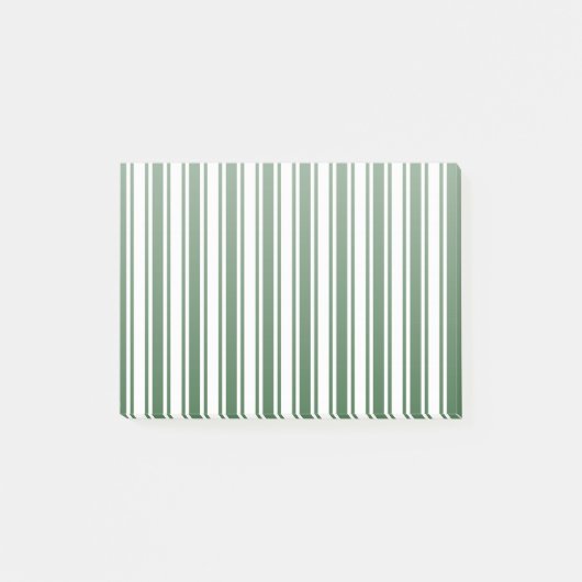 Post-it® Bandes de bonbons vert foncé et blanc (Devant)