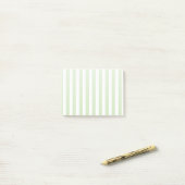 Post-it® Bandes de bonbons vert pâle et blanc (Sur un bureau)