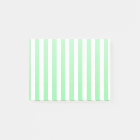 Post-it® Bandes de bonbons vertes et blanches (Devant)