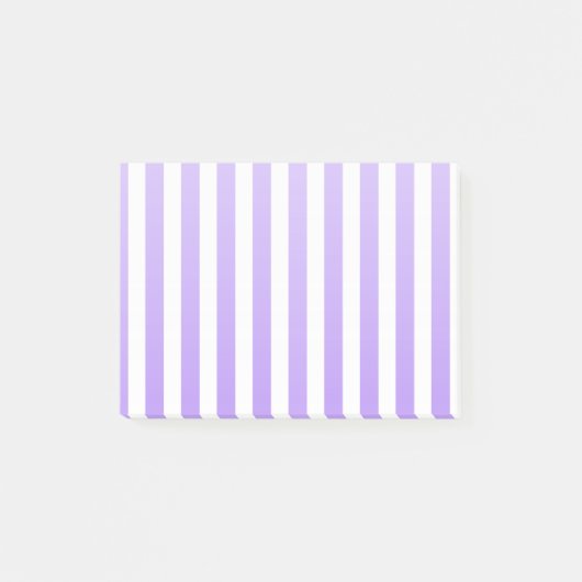 Post-it® Bandes de bonbons violettes et blanches (Devant)