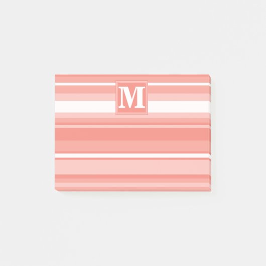 Post-it® Bandes de corail monogramme (Devant)
