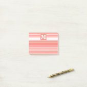 Post-it® Bandes de corail monogramme (Sur un bureau)