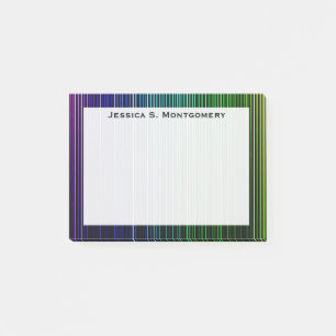 Post-it® Bandes de lumière arc-en-ciel Monogramme