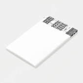 Post-it® Bandes de Motifs rétro noir et blanc 1 (Incliné)