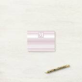 Post-it® Bandes de quartz roses monogrammes (Sur un bureau)