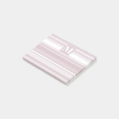 Post-it® Bandes de quartz roses monogrammes (Incliné)